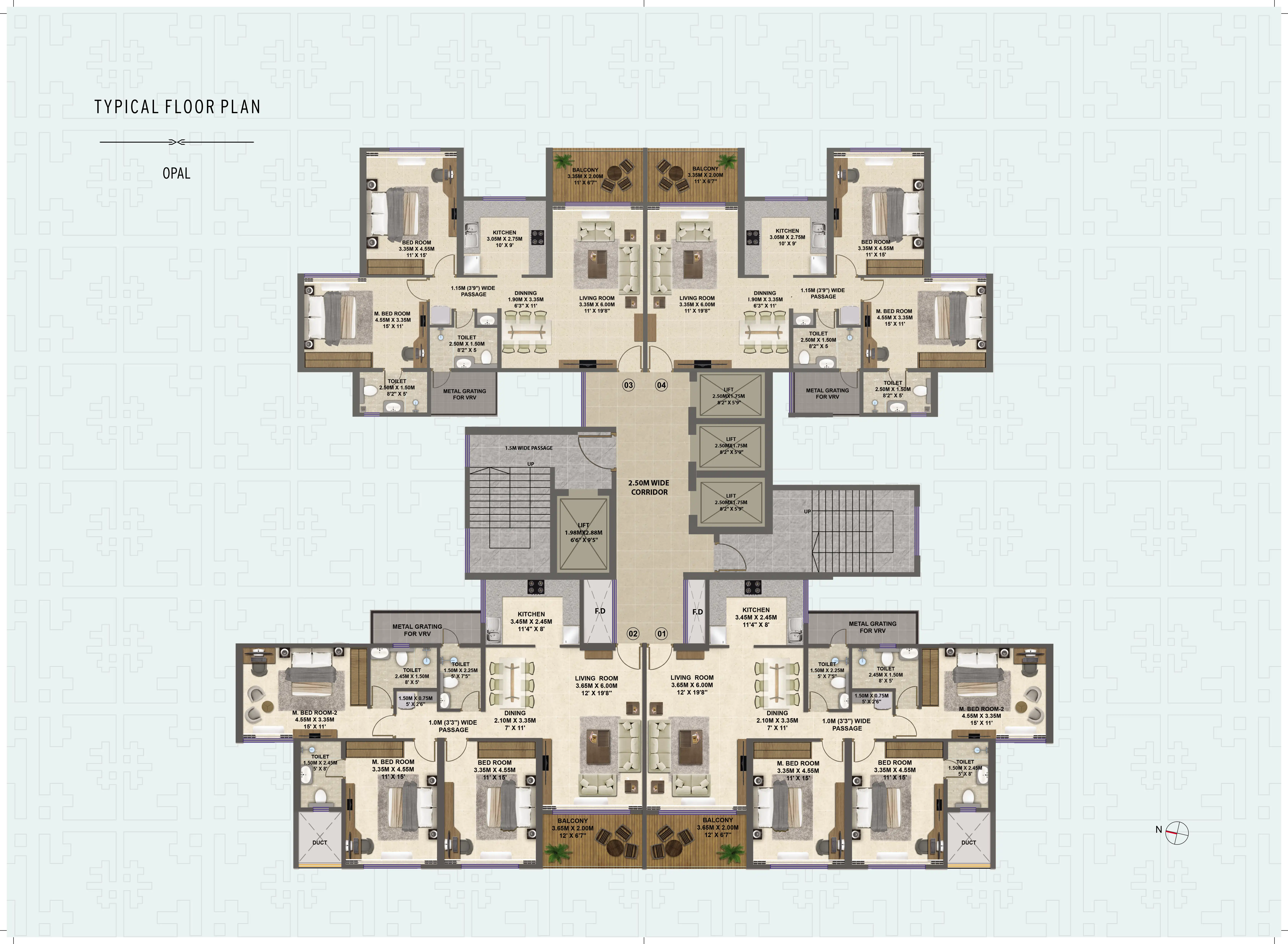 TYPICAL FLOOR PLAN OPAL