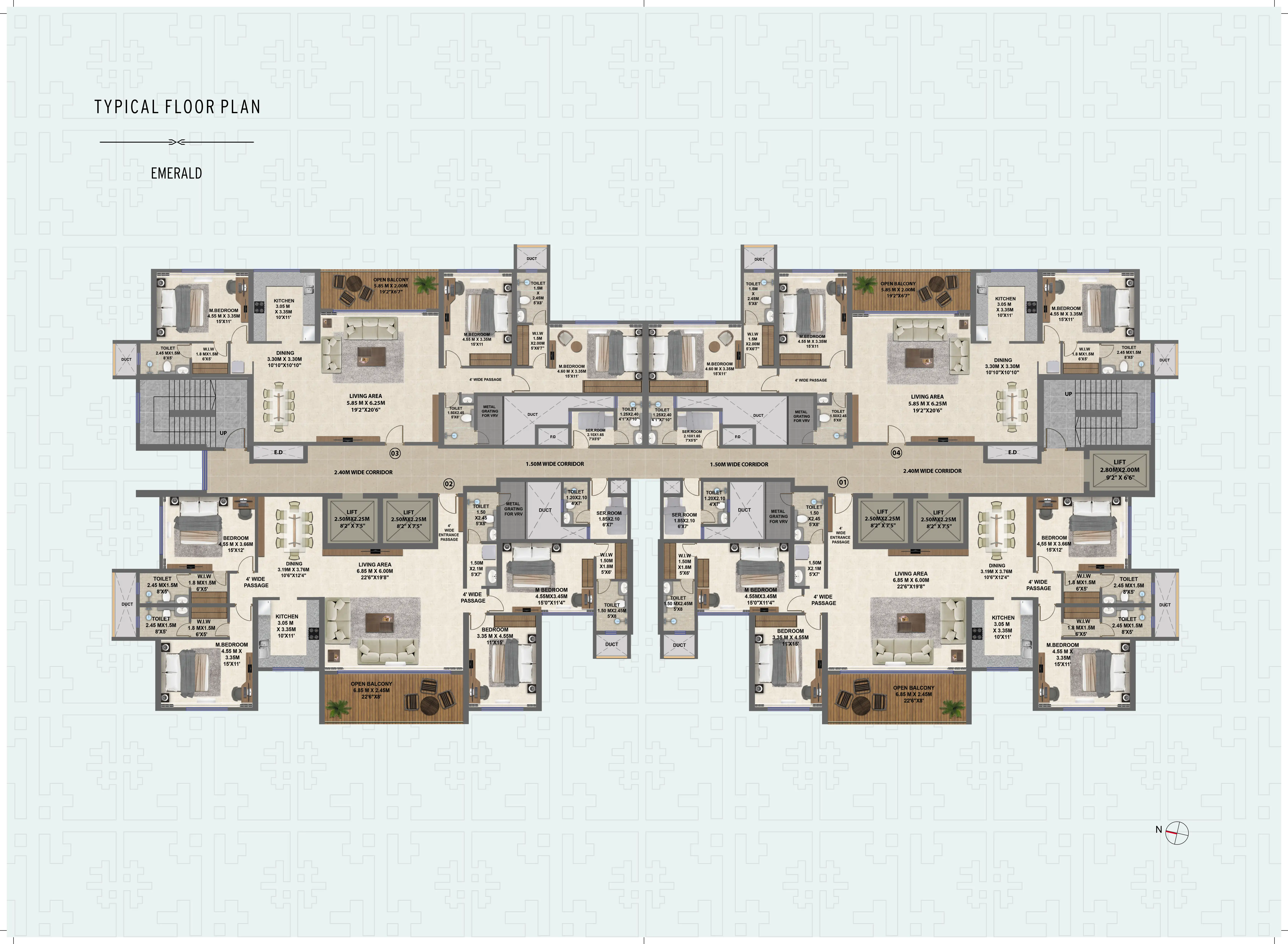 TYPICAL FLOOR PLAN EMERALD