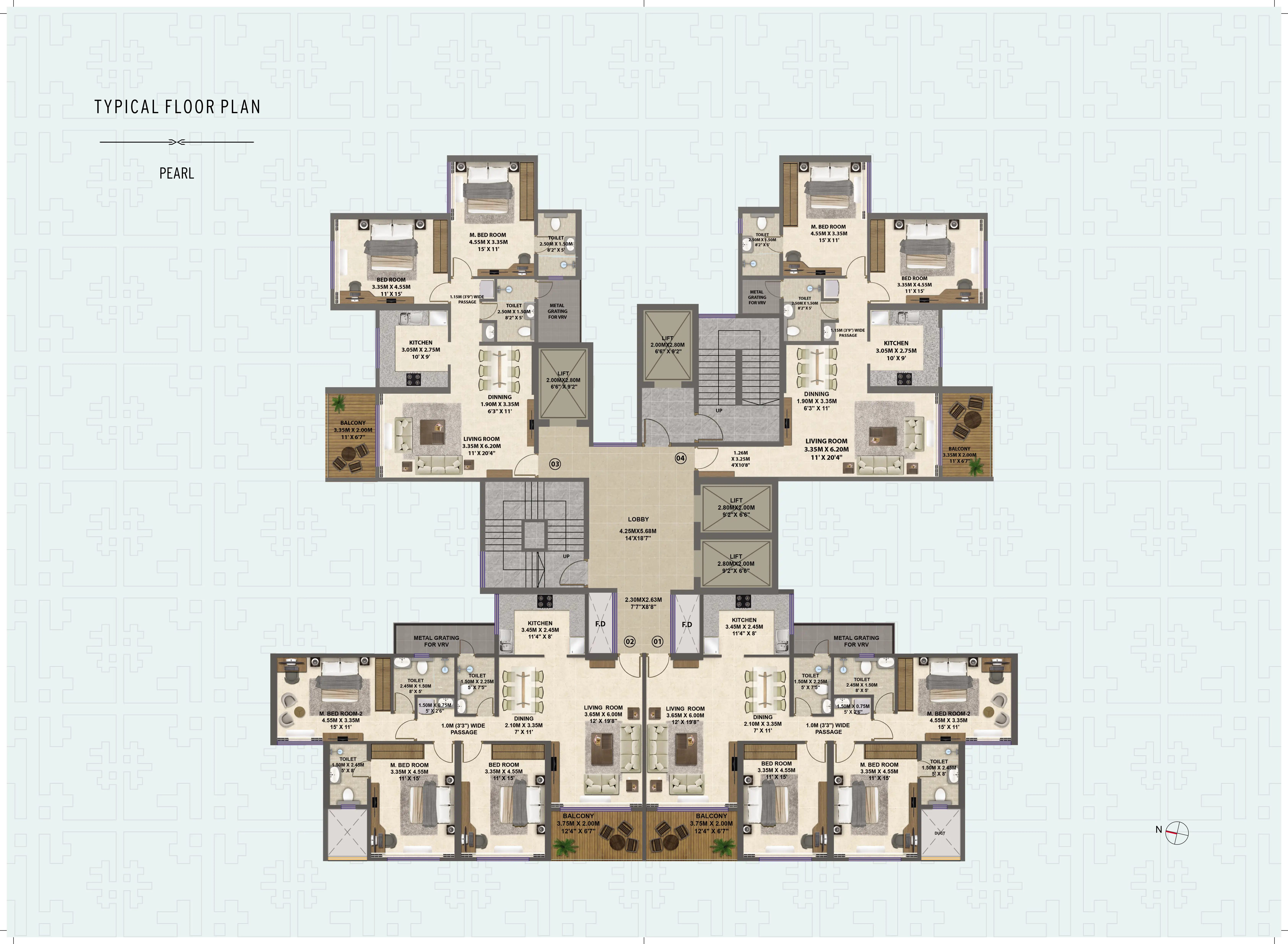 TYPICAL FLOOR PLAN PEARL